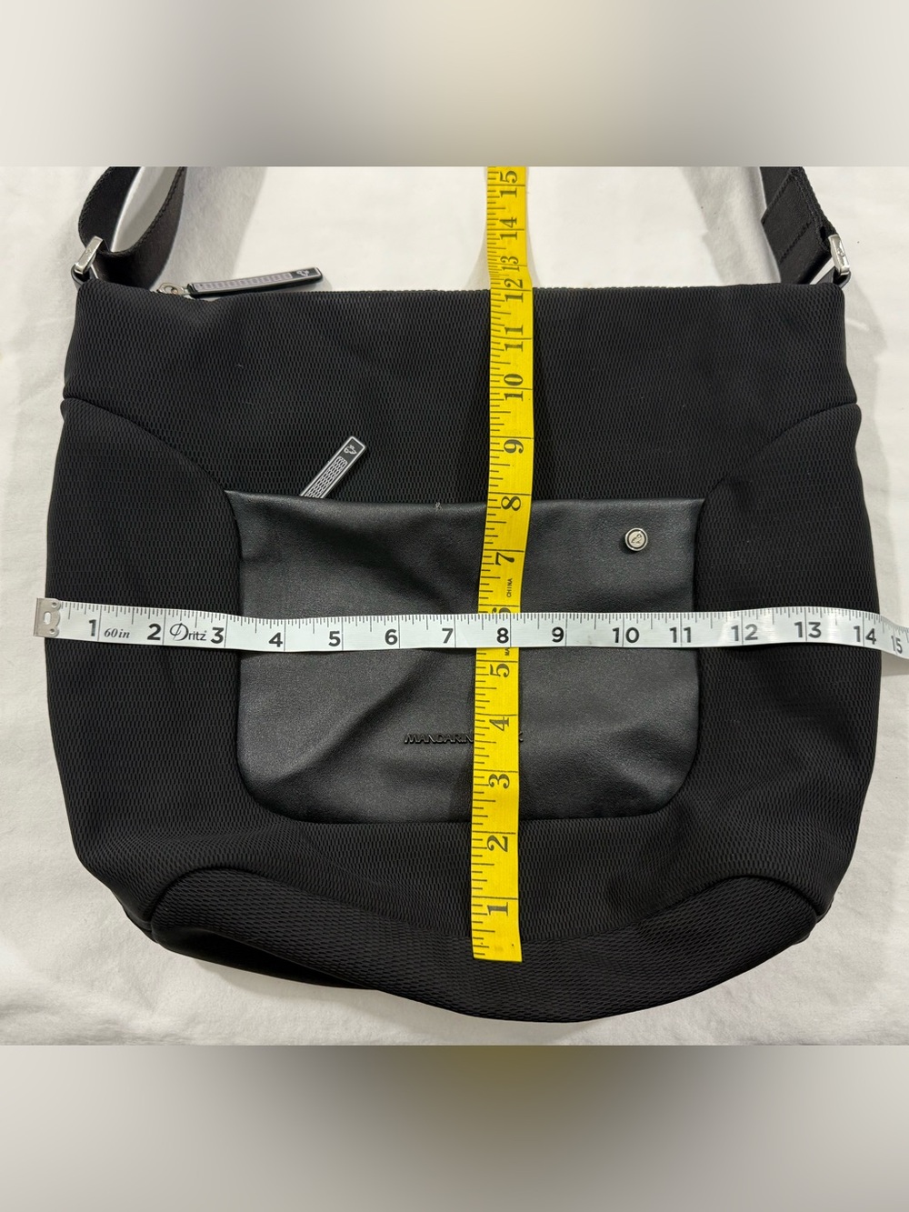 Mandarina Duck Black Nylon Crossbody Tote Travel Bag Adventure - Picture 12 of 16